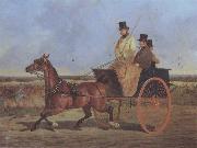 John Frederick Herring A Horse and Trap on the York Road oil painting on canvas